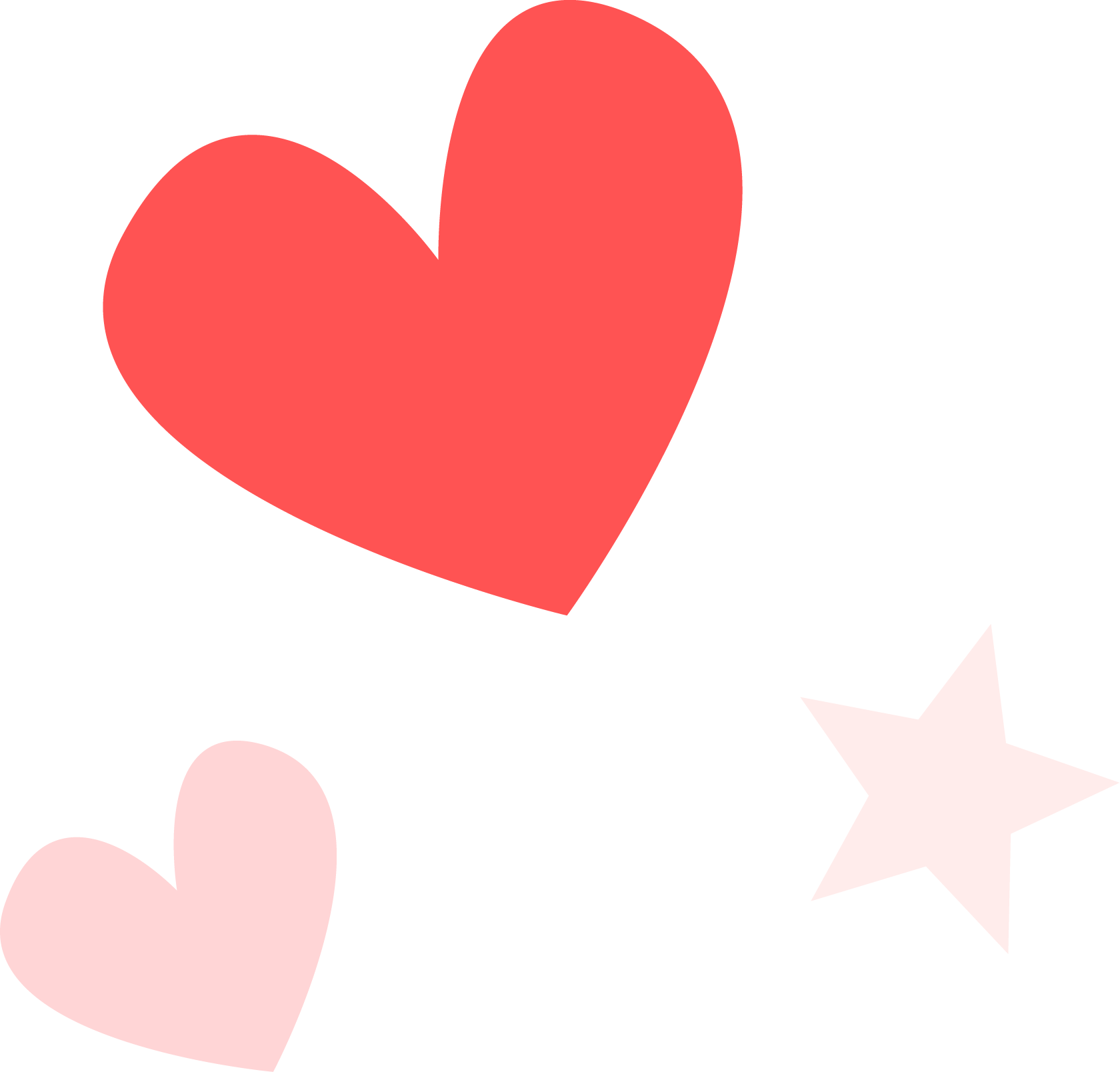 Preview for Red-hearts-white-star-graphic-love-design-sticker-fa6de