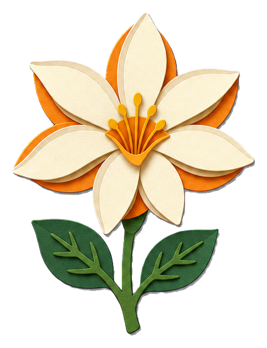 Preview for Layered Paper Jasmine Sticker