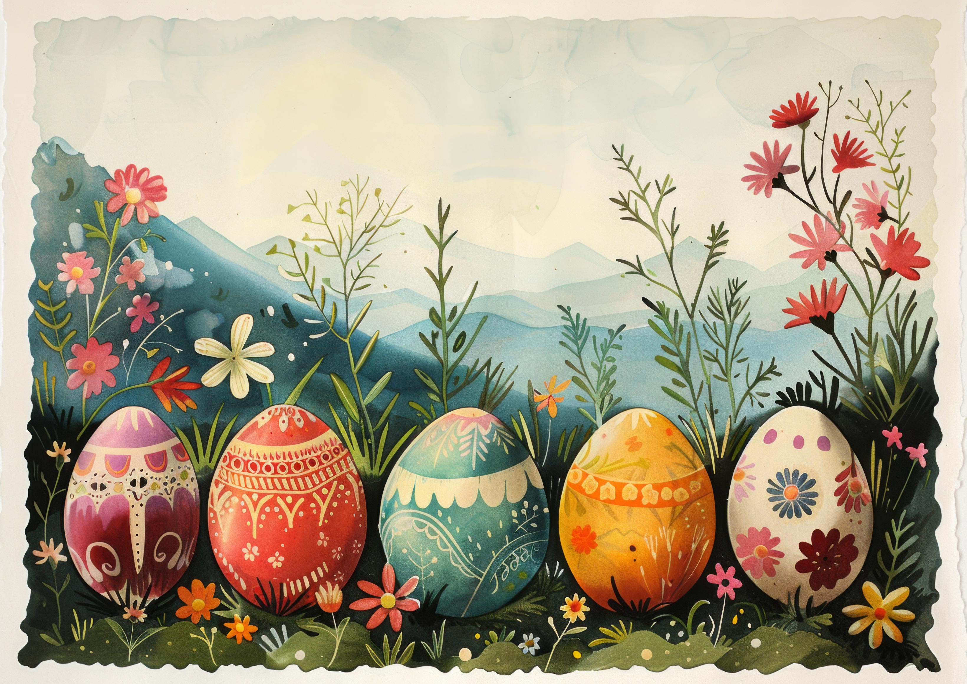 Preview for Easter-eggs-in-garden-background-f1d33