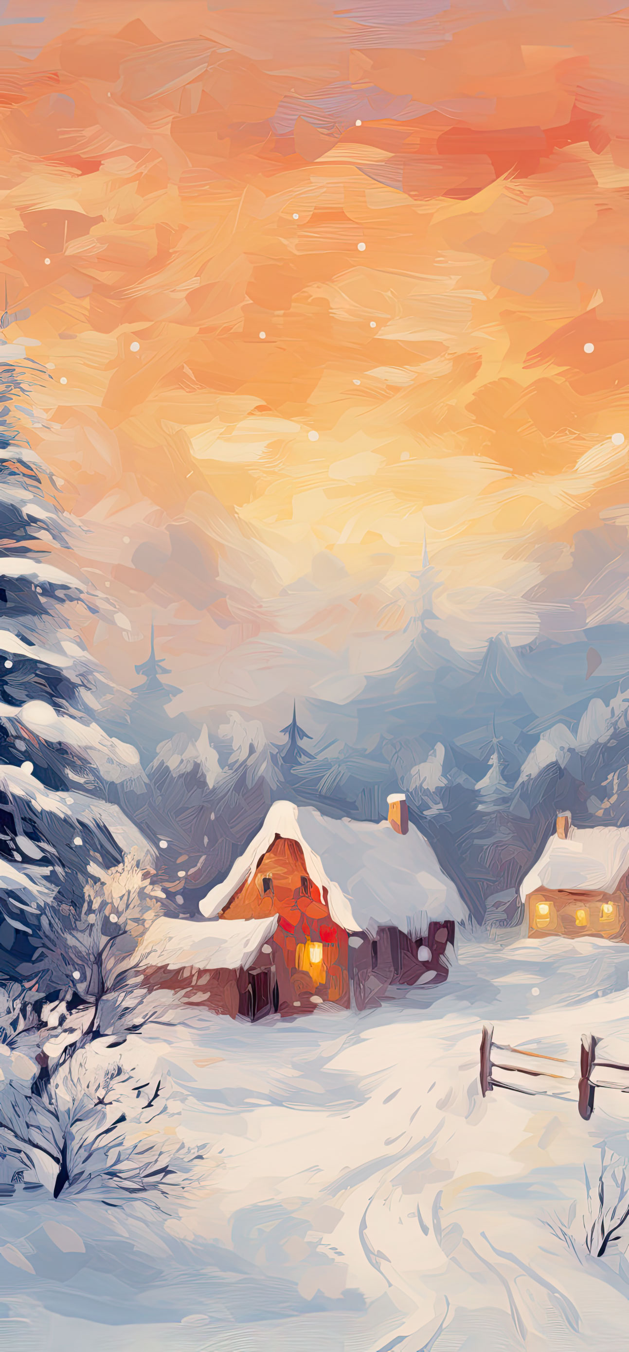Preview for Winter-wonderland-scene-christmas-phone-background-04407