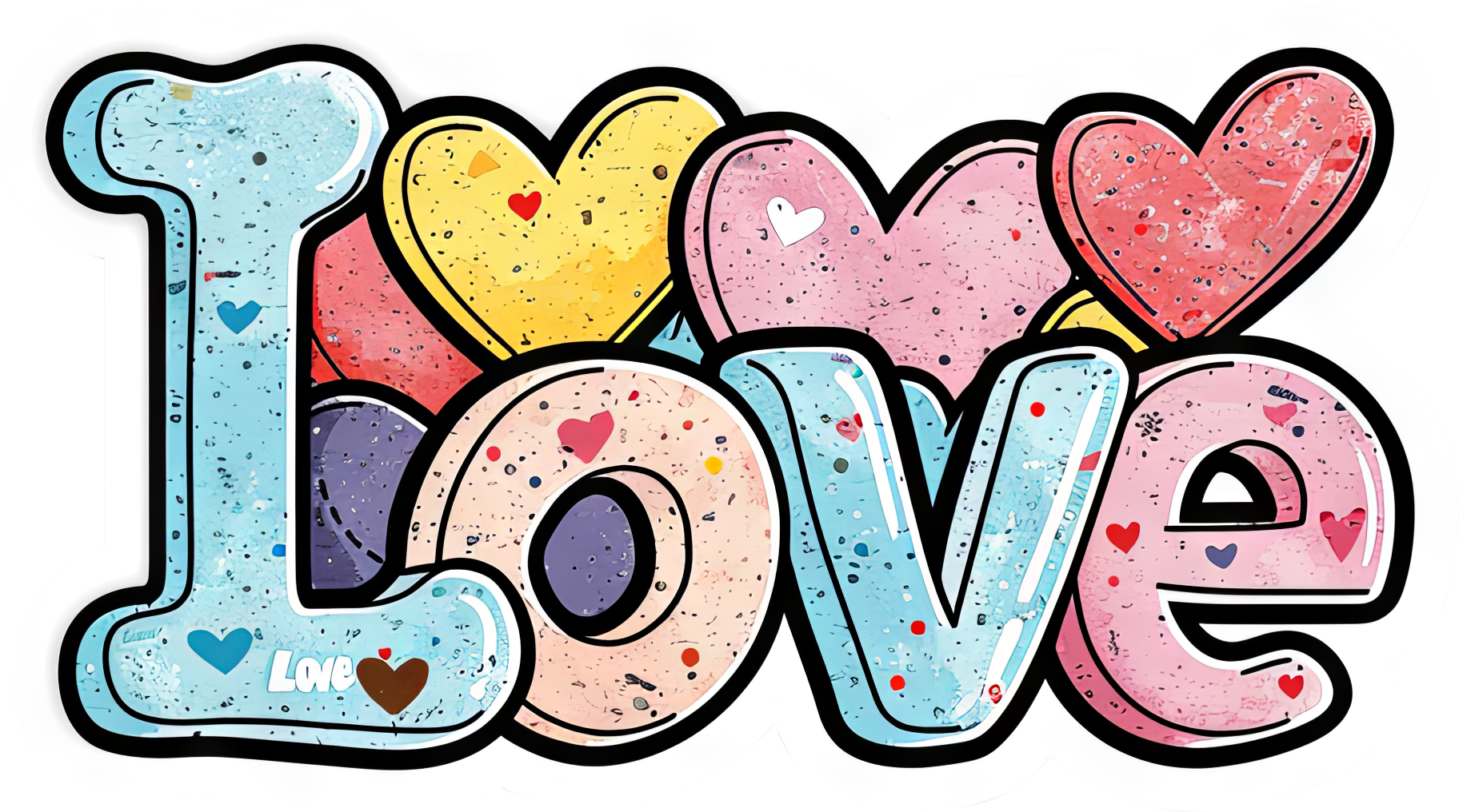 Preview for Colorful-love-graphic-illustration-love-design-sticker-9616c