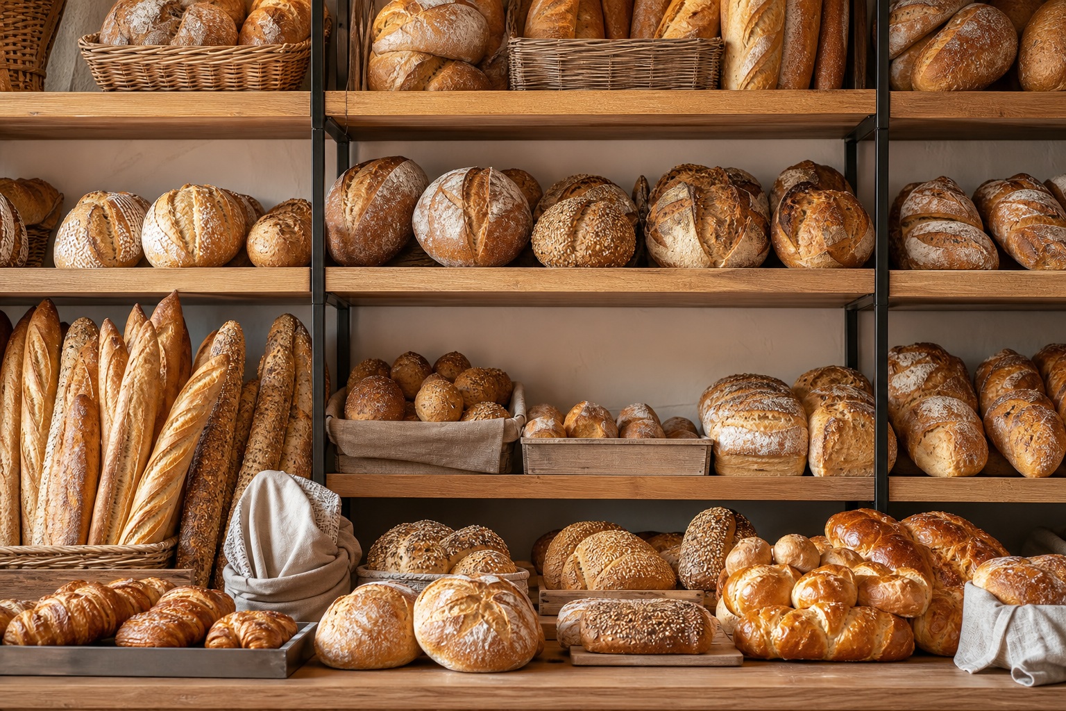 Preview for Artisan Bakery Bread Shelf Background