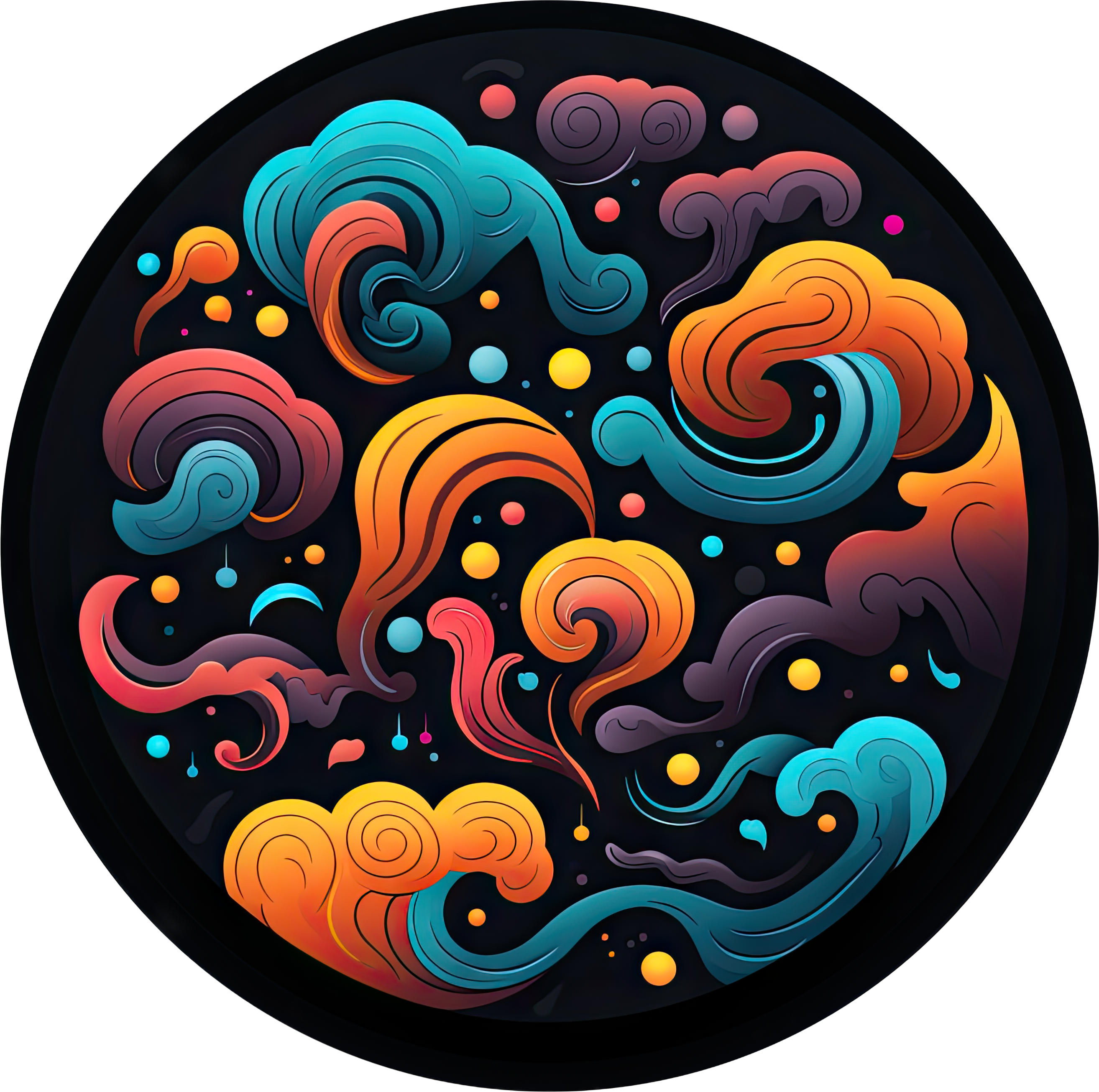 Preview for Colorful-swirling-design-pattern-logo-colorful-sticker-6586a