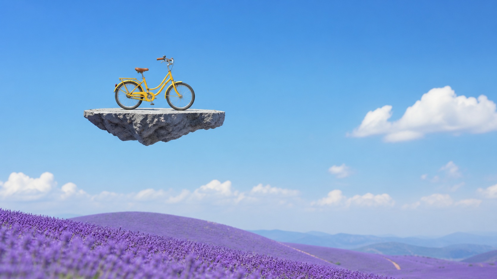 Preview for Floating Bicycle Surreal Background