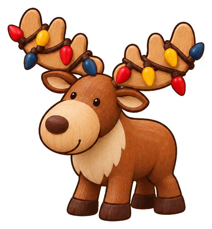 Preview for Moose With Christmas Lights