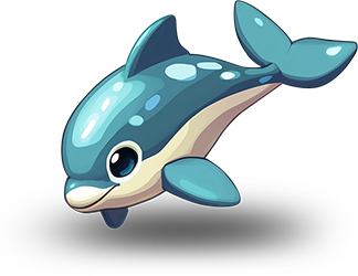 Preview for Cartoon-dolphin-illustration-animal-sticker-768bf