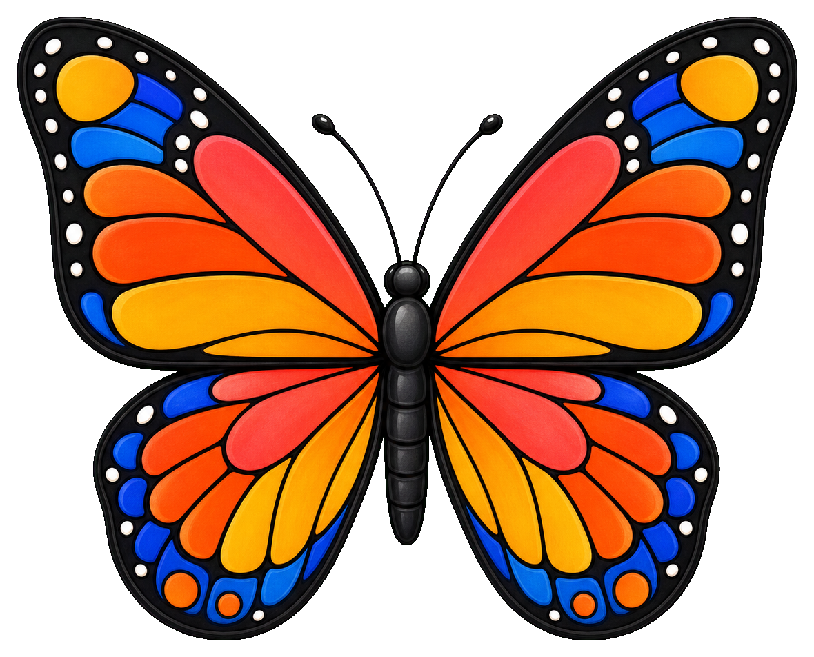 Preview for Colorful Butterfly Sticker For Garden Designs