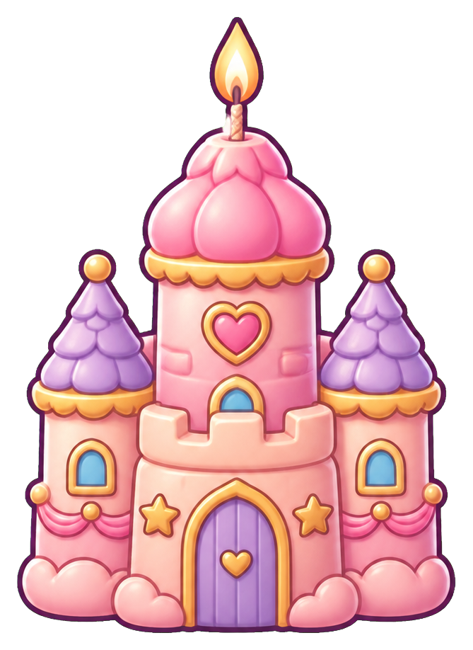 Preview for Candle Castle Sticker For Birthday Designs
