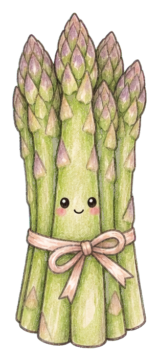 Preview for Asparagus Bunch Sticker With Ribbon