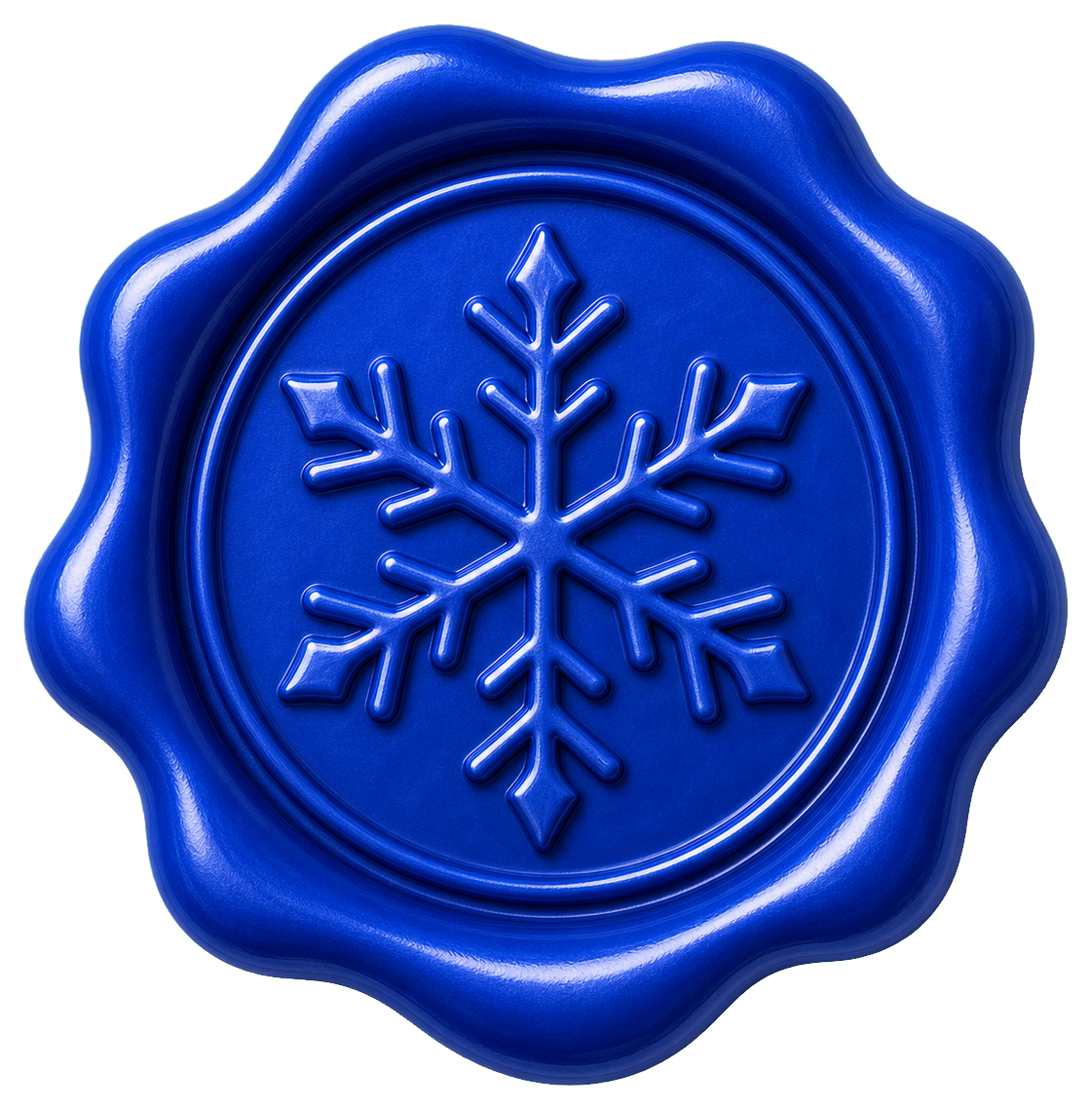 Preview for Cobalt Snowflake Wax Seal Sticker