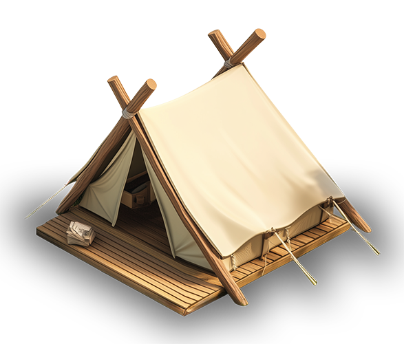 Preview for Simple-wooden-tent-design-building-sticker-28b6e