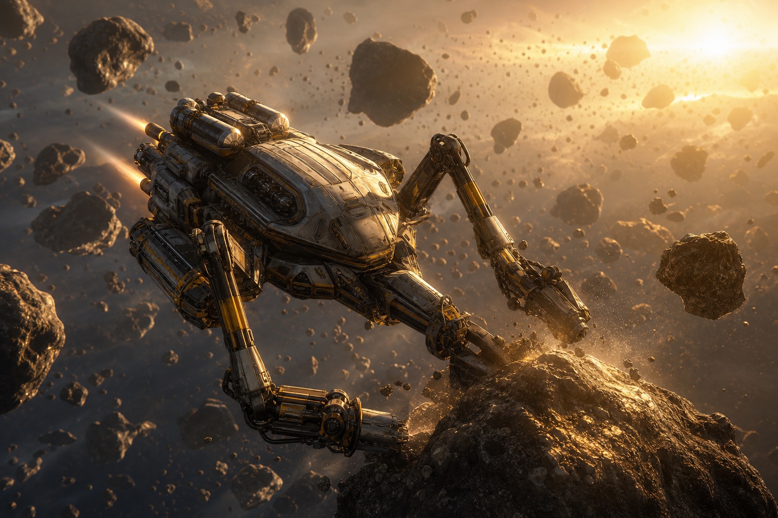 Preview for Asteroid Miner Spacecraft Background