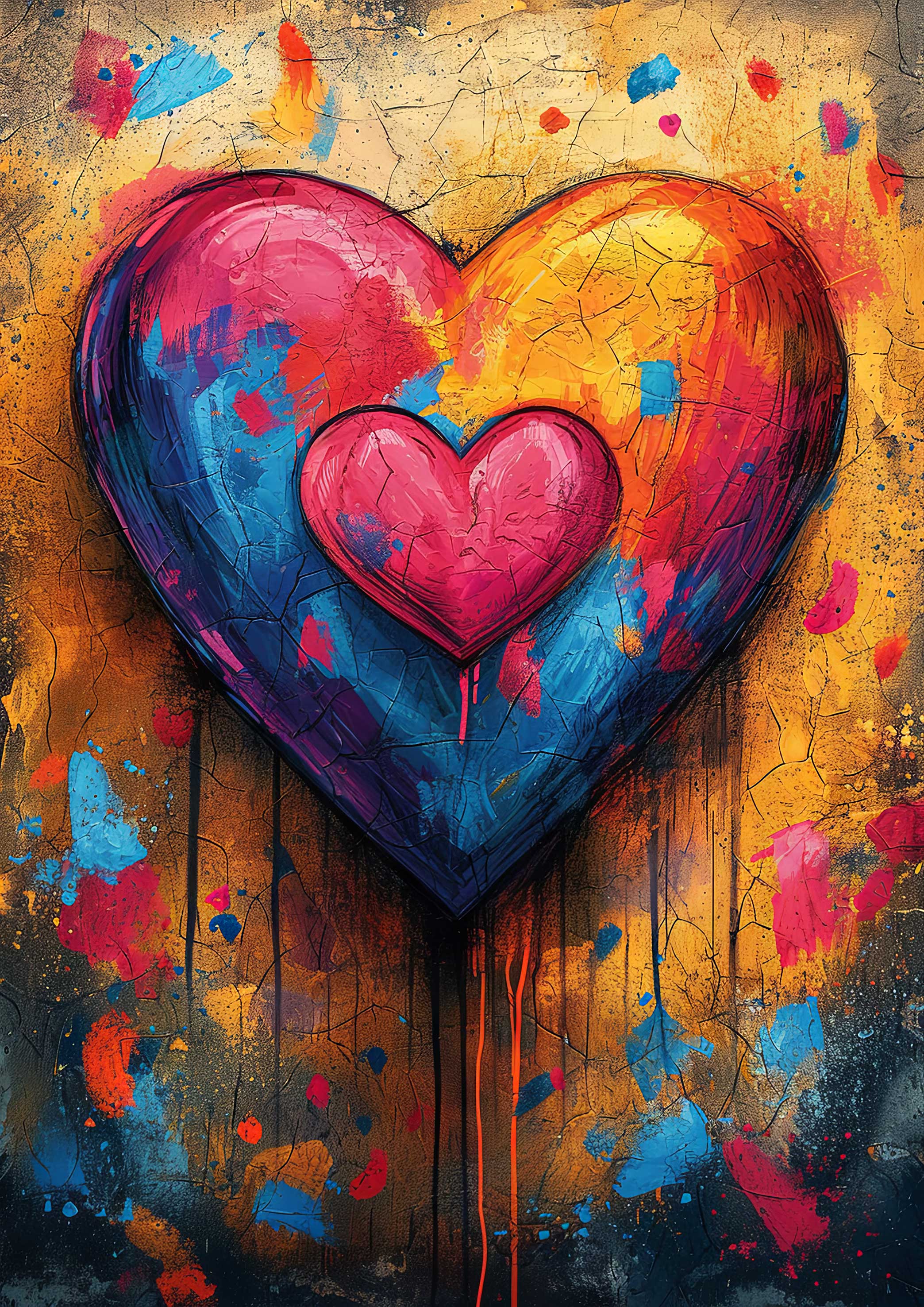 Preview for Vibrant-heart-artwork-love-background-9035a