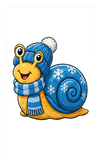 Preview for Snow Scarf Snail Sticker
