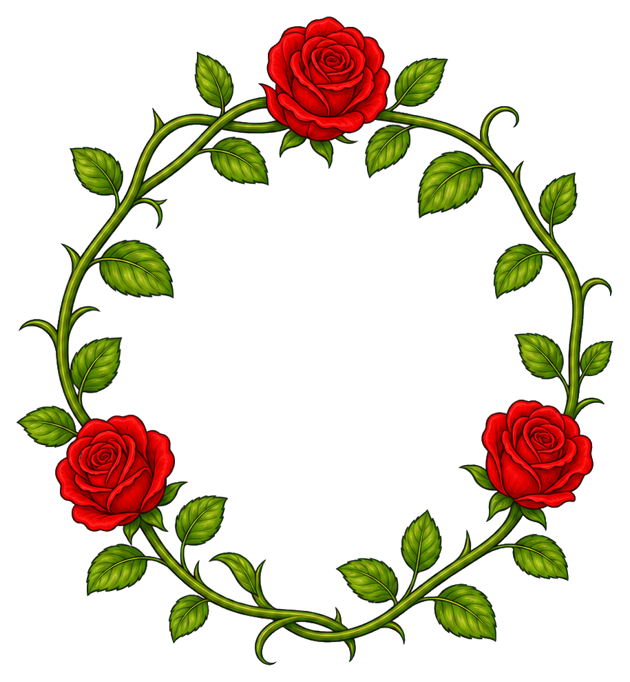 Preview for Tiny Leafy Rose Wreath Sticker