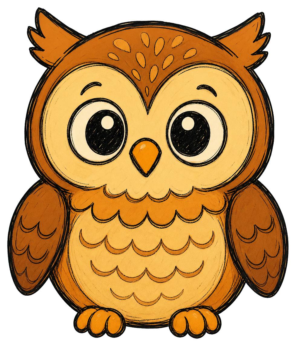 Preview for Cute Owl Sticker Graphic For Designs