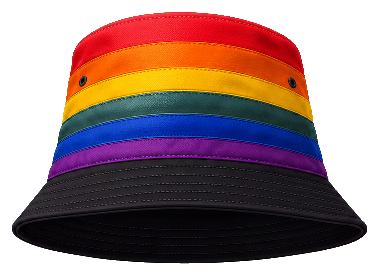 Preview for Rainbow Bucket Hat Sticker