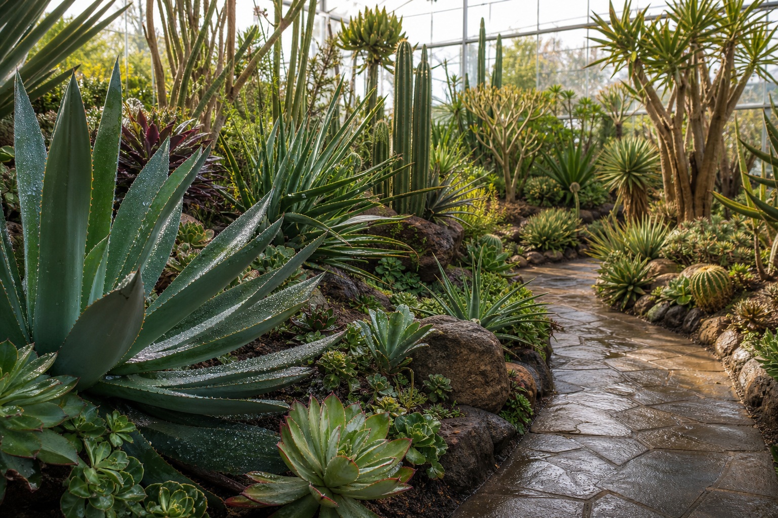 Preview for Morning Dew Succulent Conservatory Background