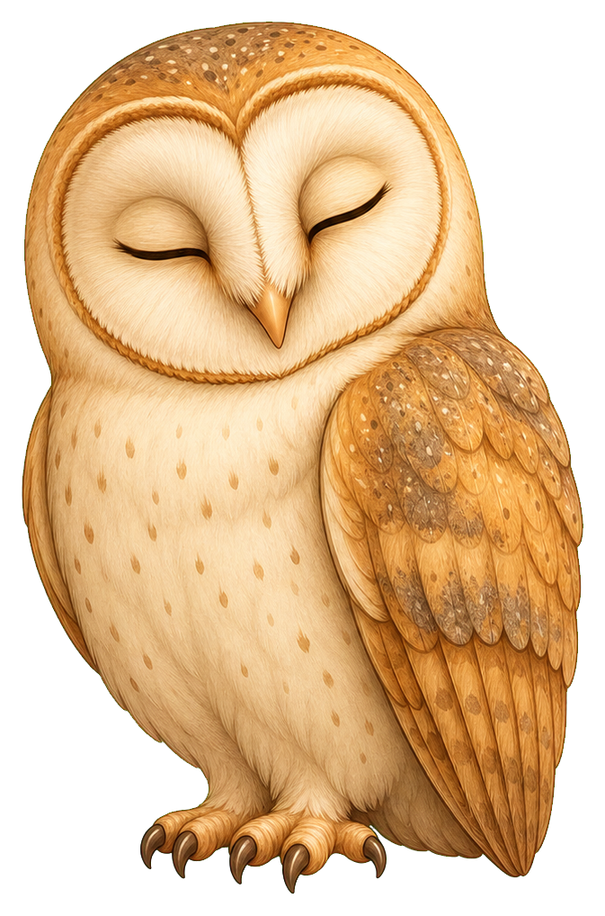 Preview for Sleepy Barn Owl Sticker