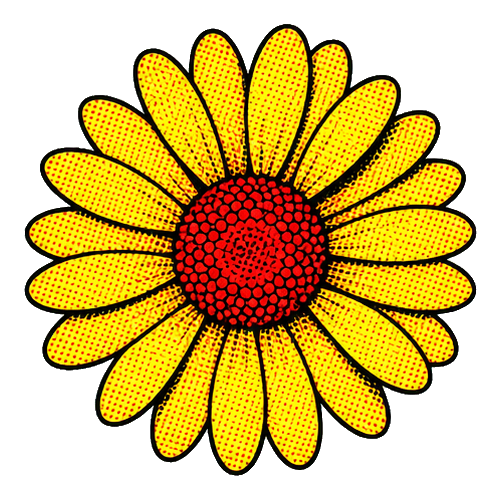 Preview for Retro Halftone Yellow Daisy Sticker