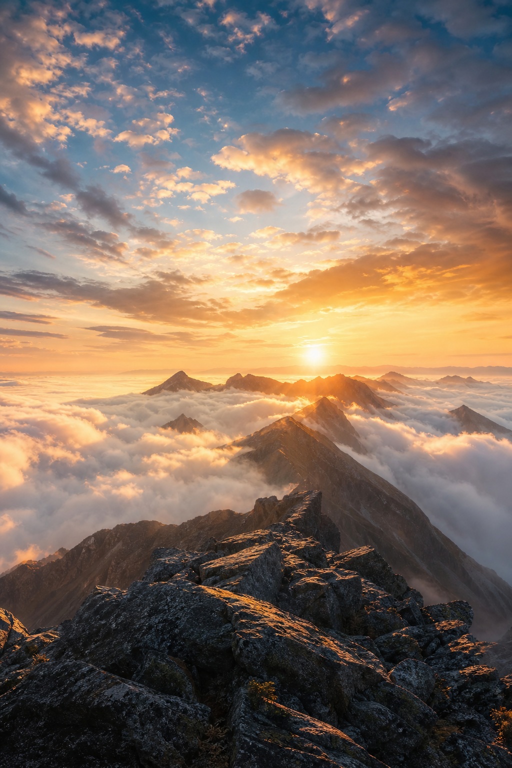 Preview for Mountain Sunrise Cloud Sea Background