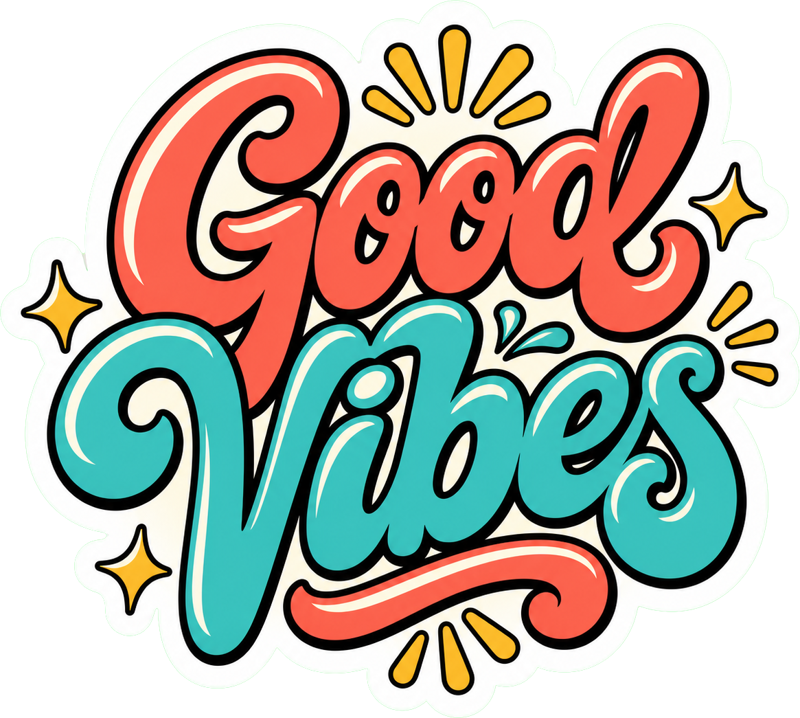 Preview for Good Vibes Sticker Graphic