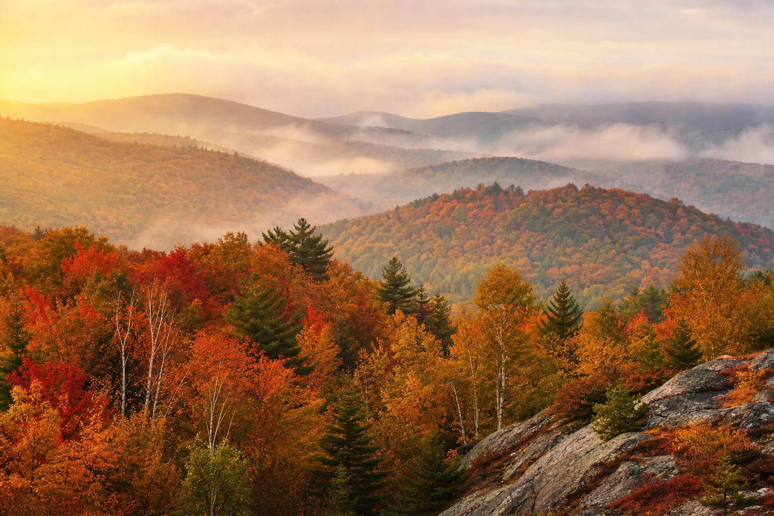 Preview for Misty Maple Hills Autumn Background