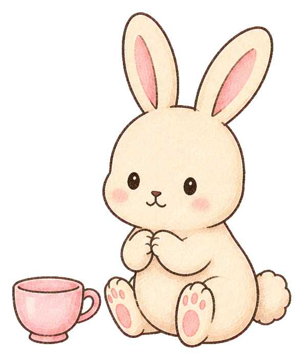 Preview for Kawaii Rabbit With Teacup Sticker