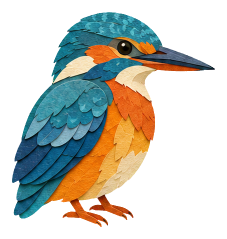 Preview for Papercut Woodland Birds Kingfisher