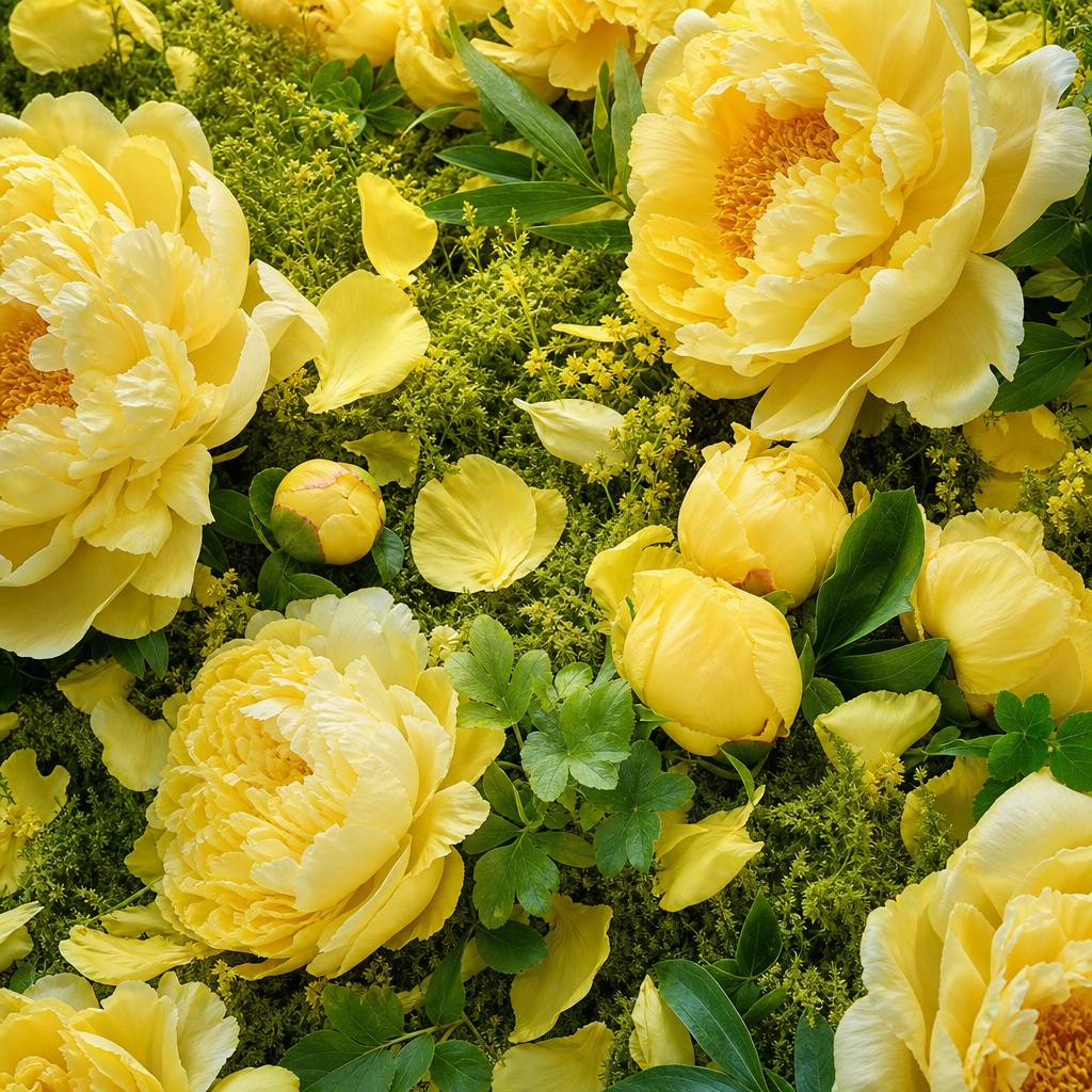 Preview for Yellow Floral Background Stock Background