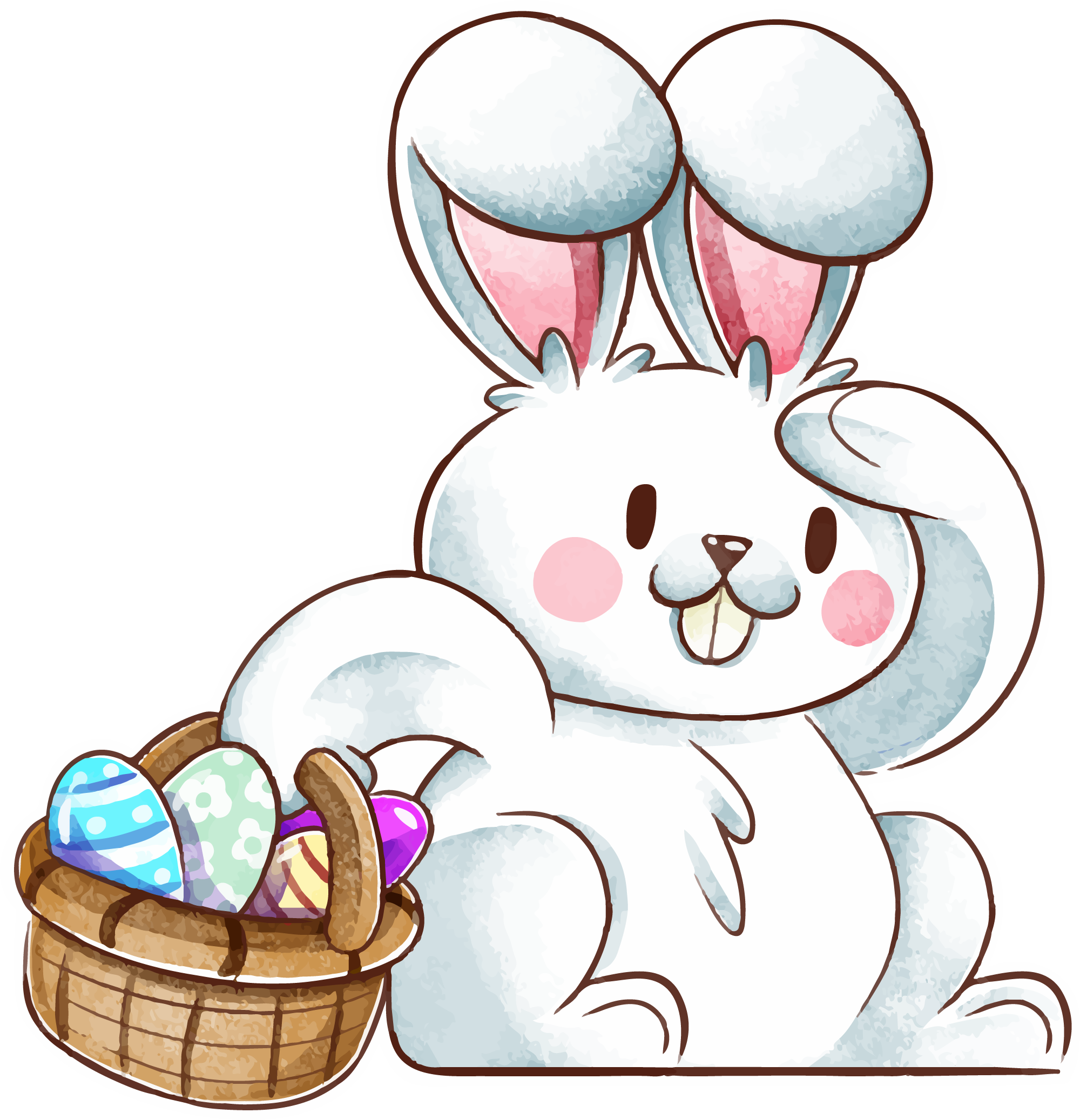 Preview for Easter-bunny-eggs-cartoon-sticker-d43e7