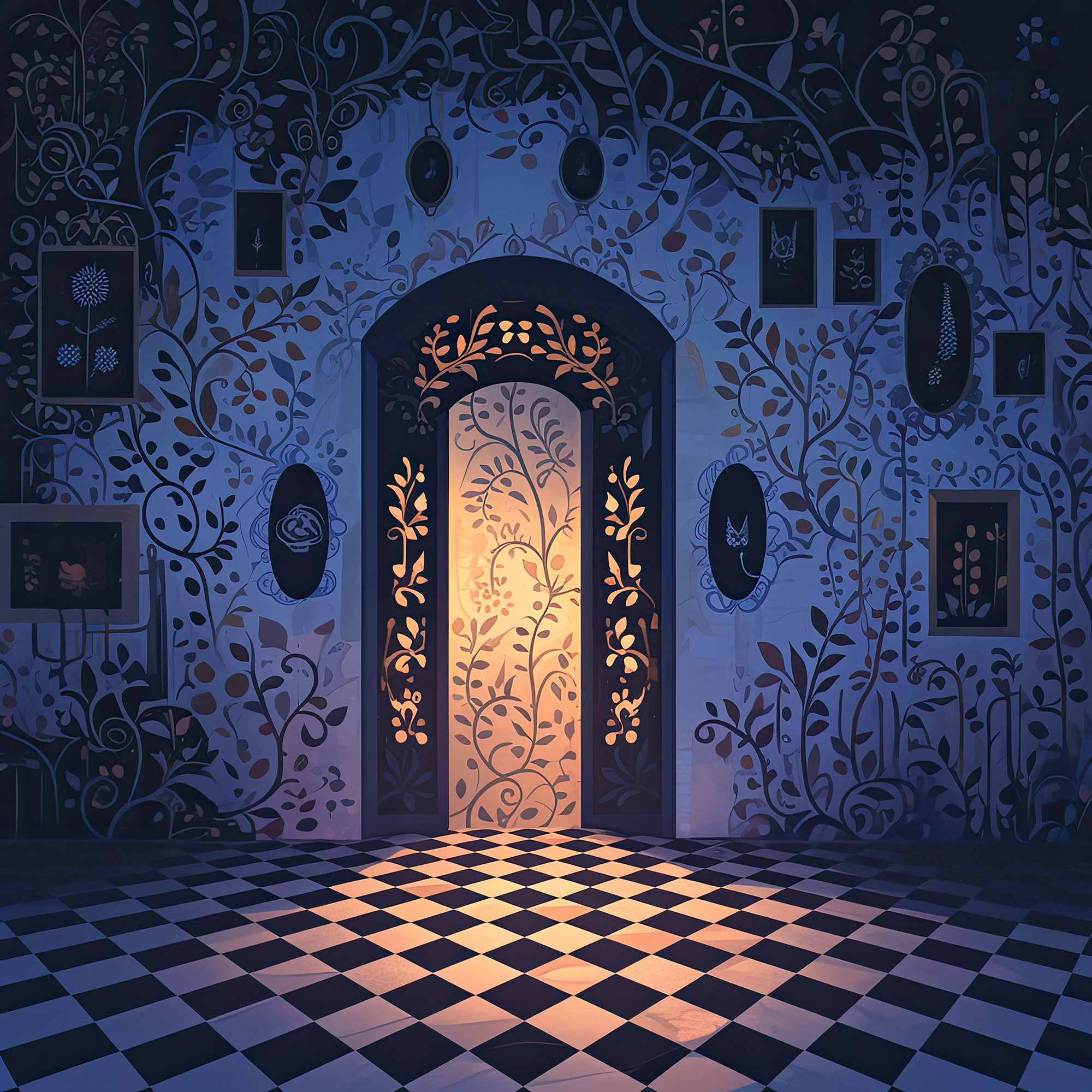 Preview for Mysterious-doorway-unknown-destination-whimsical-backdrop-backgr-fbf5b