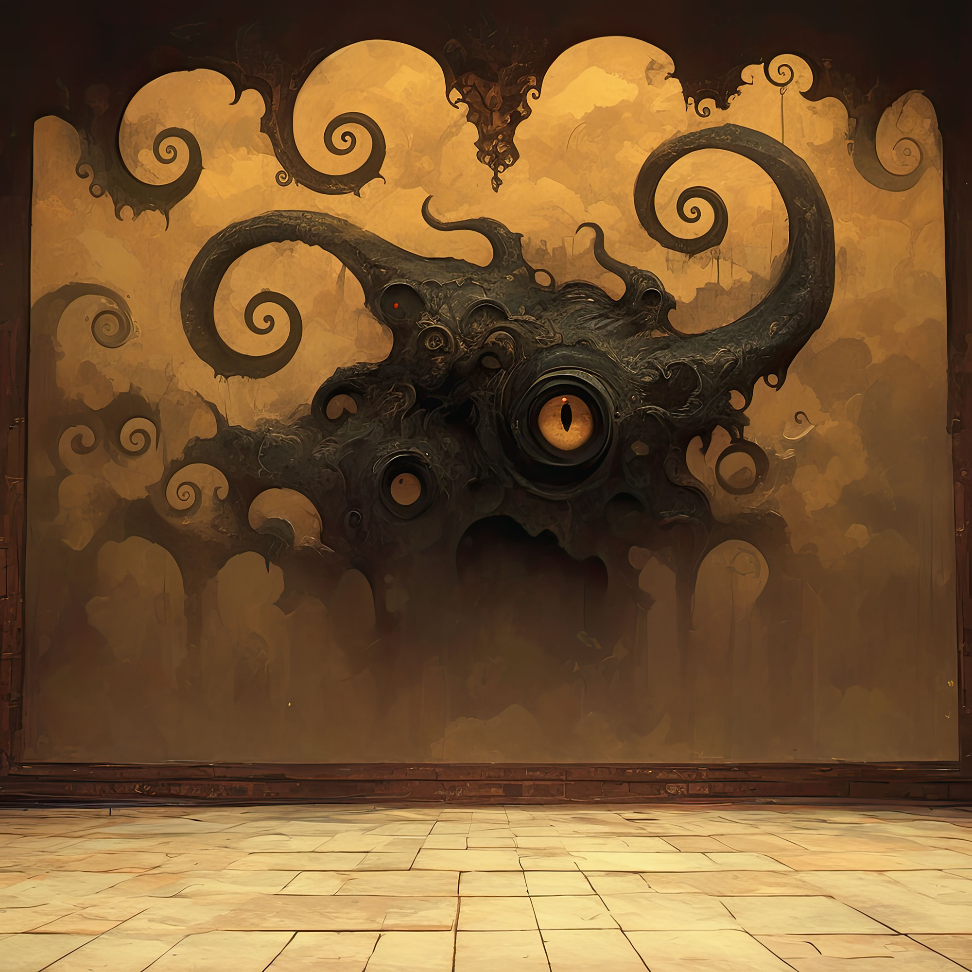 Preview for Surreal-artistic-room-design-spooky-backdrop-background-206a1