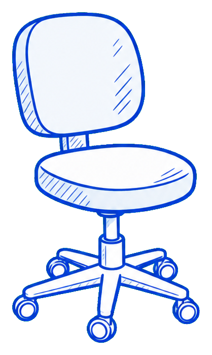 Preview for Five-caster Blue Office Chair Sticker