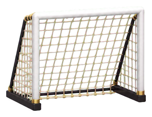 Soccer goal with net and frame isolated as a sticker graphic