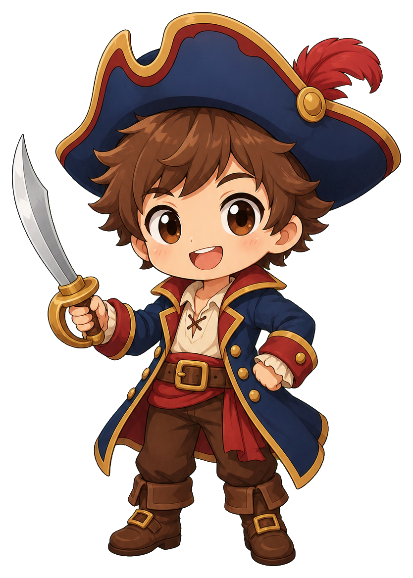 Preview for Chibi Pirate Sticker Graphic