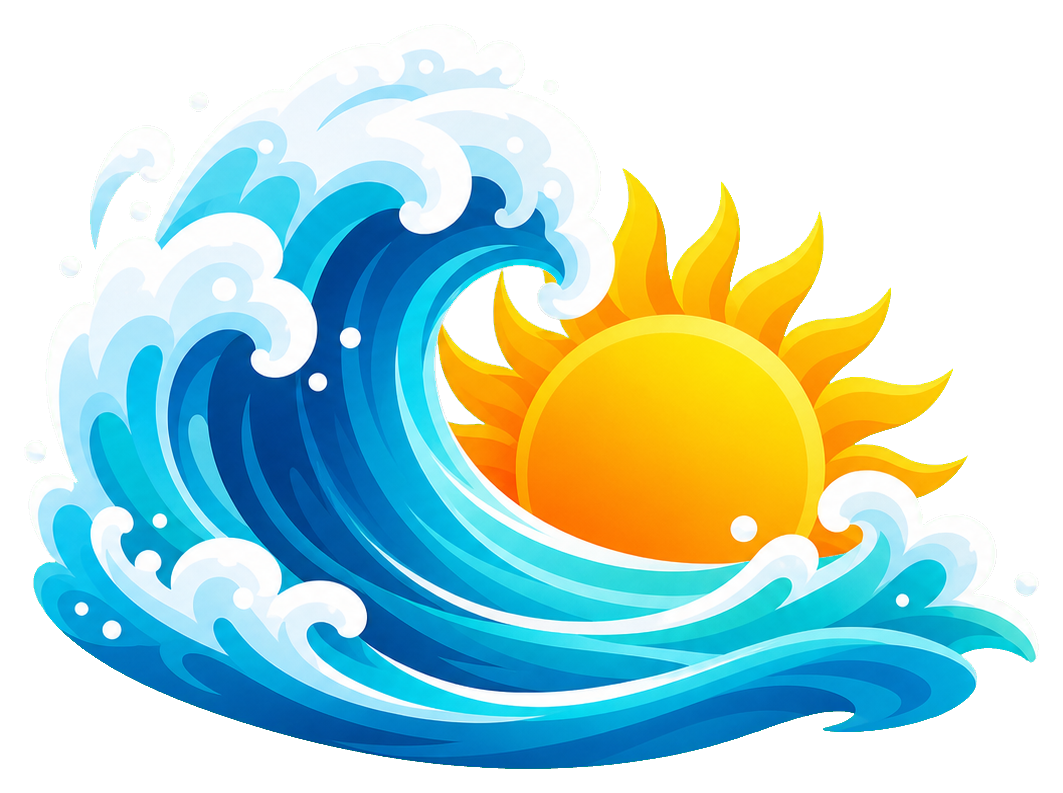Preview for Sunrise Wave Sticker For Summer Designs