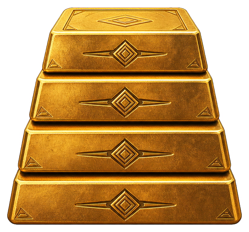 Preview for Gold Bar Stack Sticker For Pizap Designs