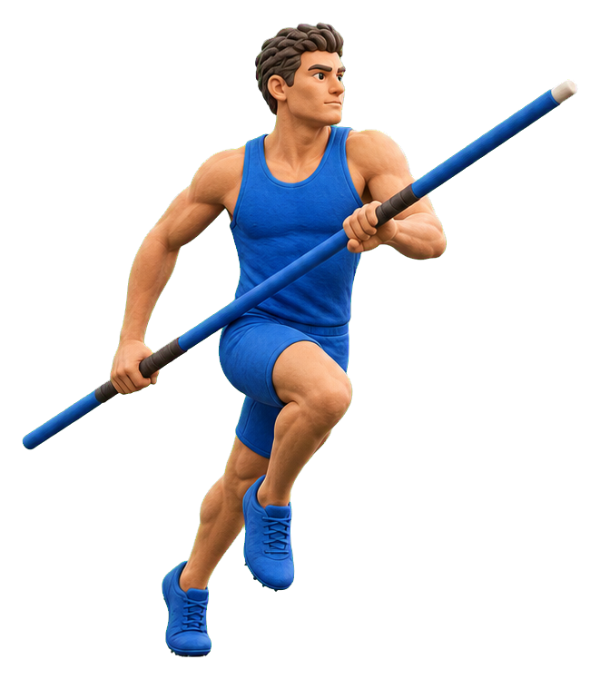 Preview for Clay Pole Vault Athlete Sticker