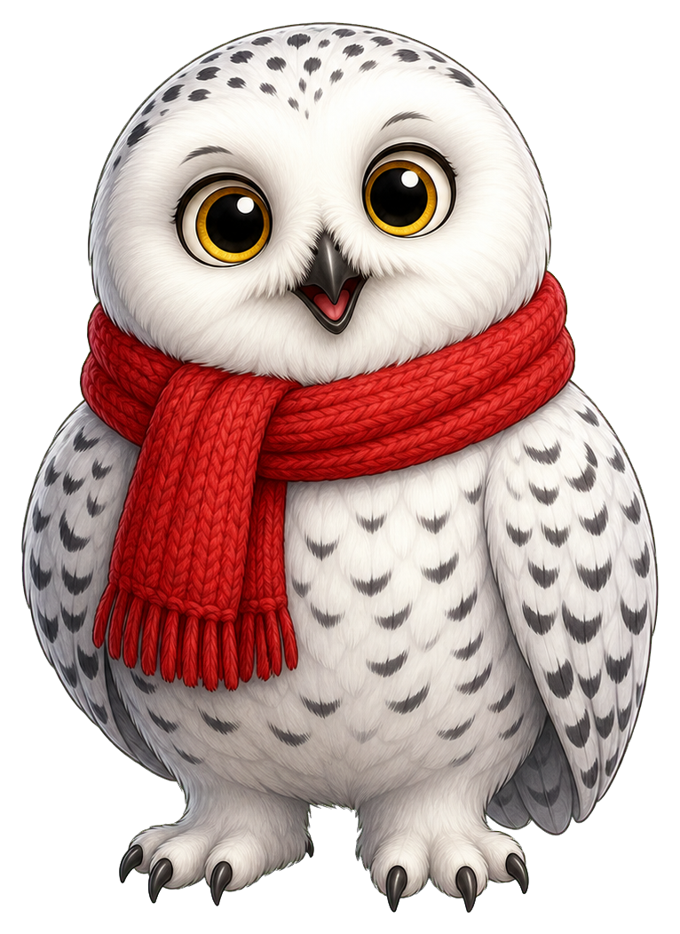 Preview for Snowy Owl Scarf Sticker