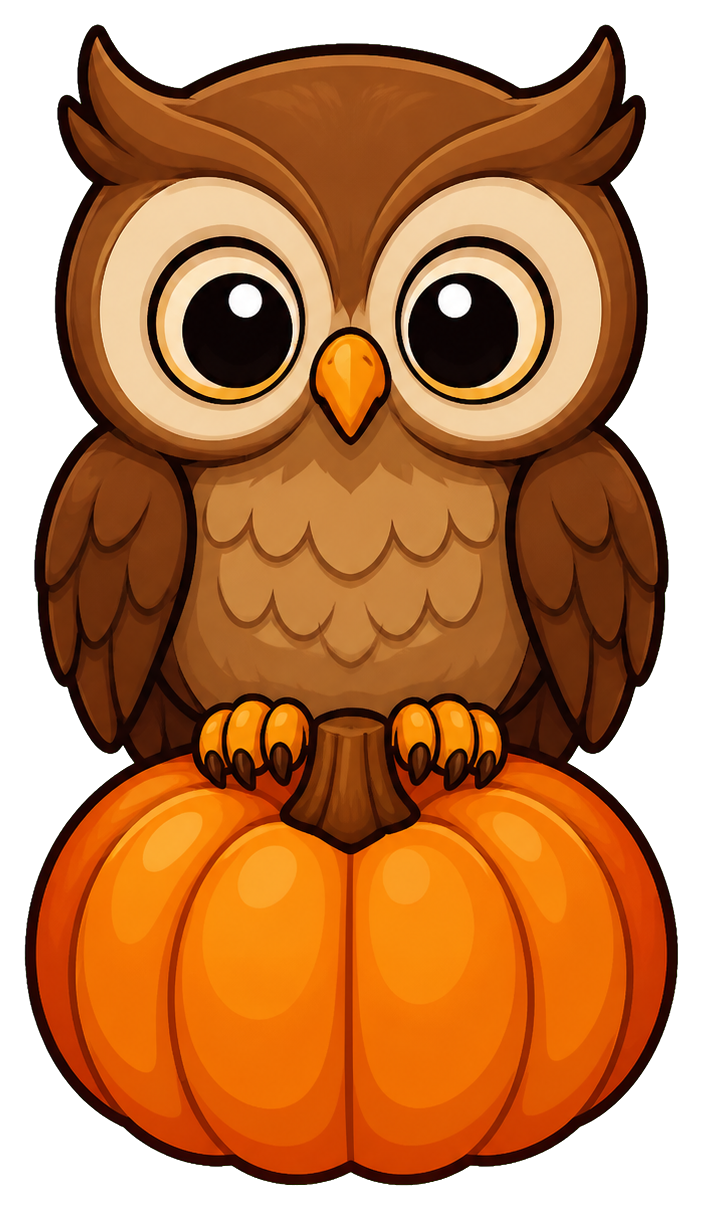 Preview for Owl Pumpkin Halloween Sticker