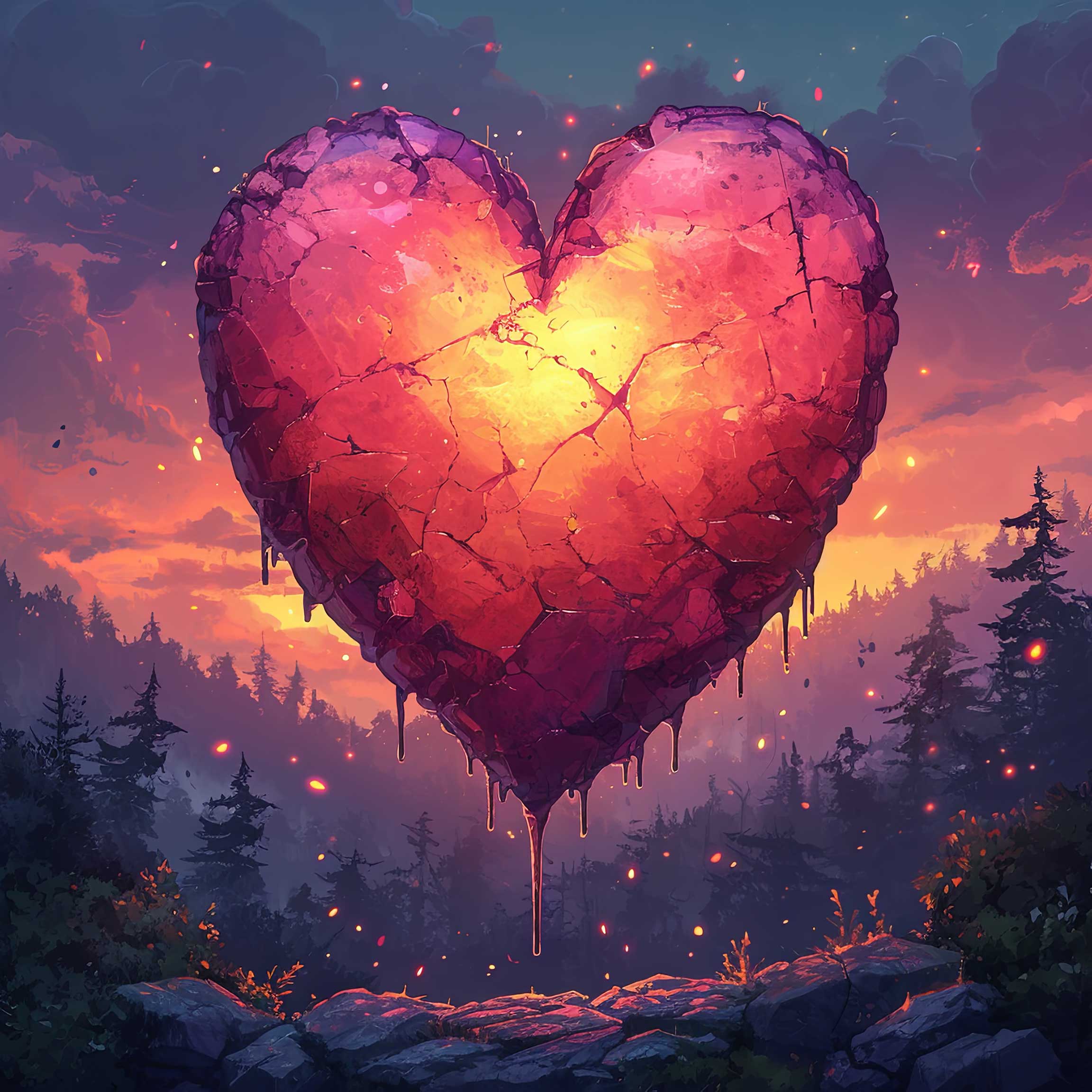Preview for Cracked-heart-landscape-love-background-93529
