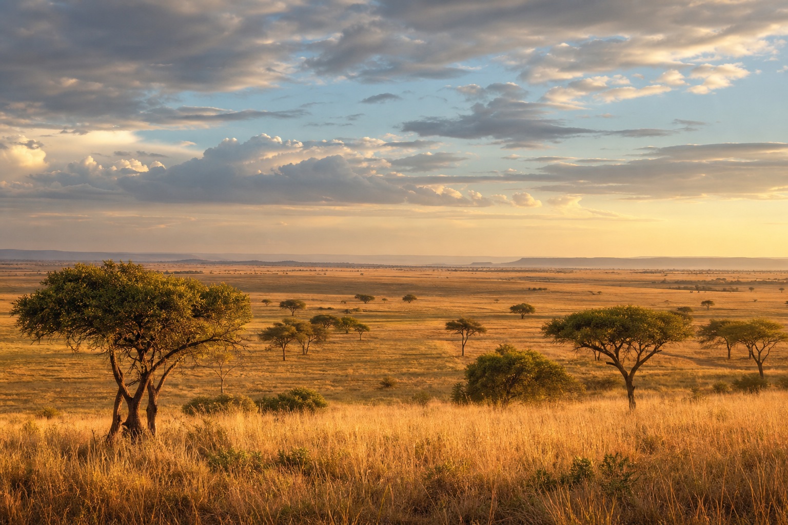 Preview for Golden Afternoon Grassland Horizon Background
