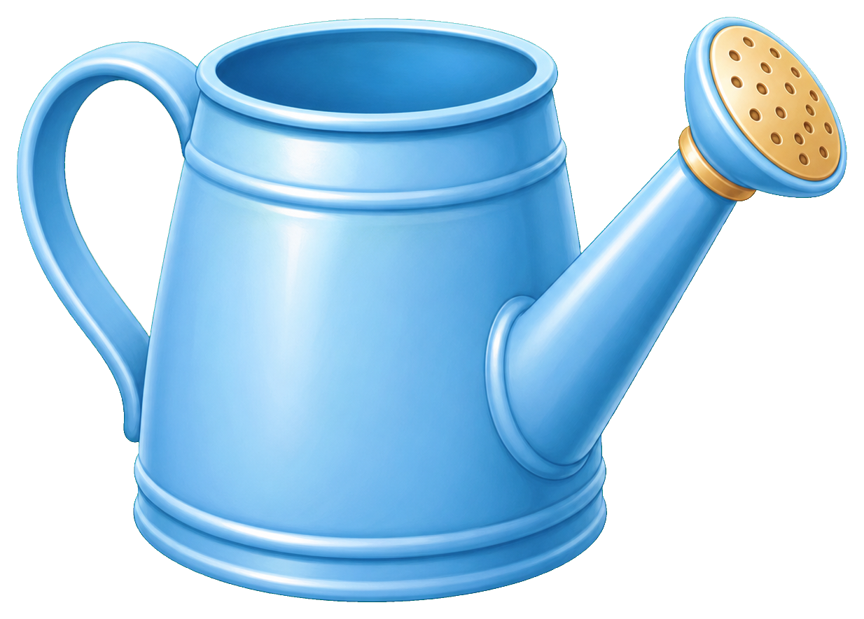 Preview for Blue Watering Can Sticker Graphic