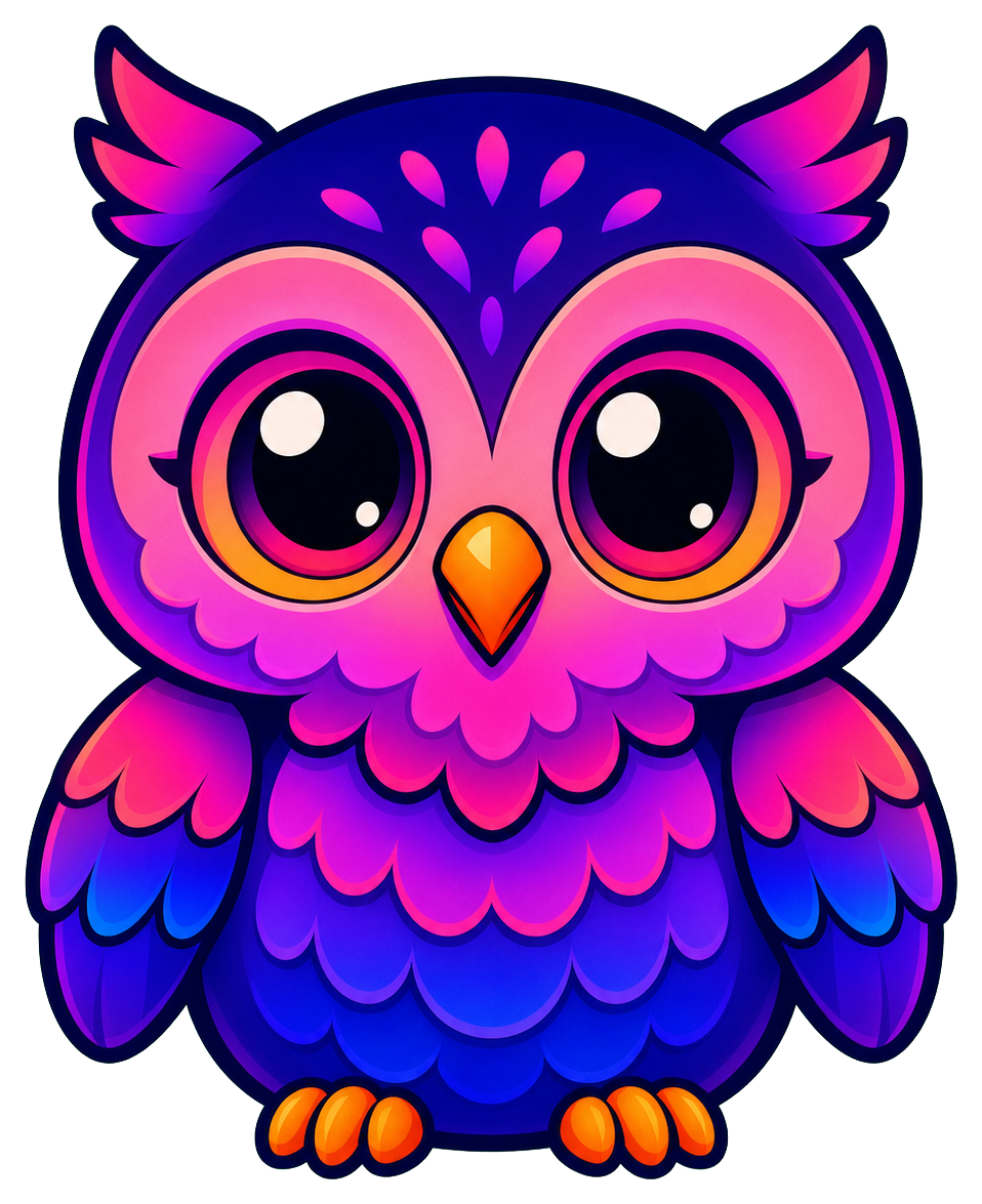 Preview for Colorful Owl Sticker Graphic