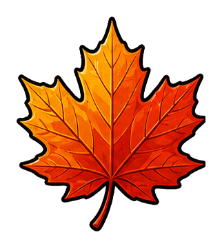 Preview for Maple Leaf Sticker For Fall Designs