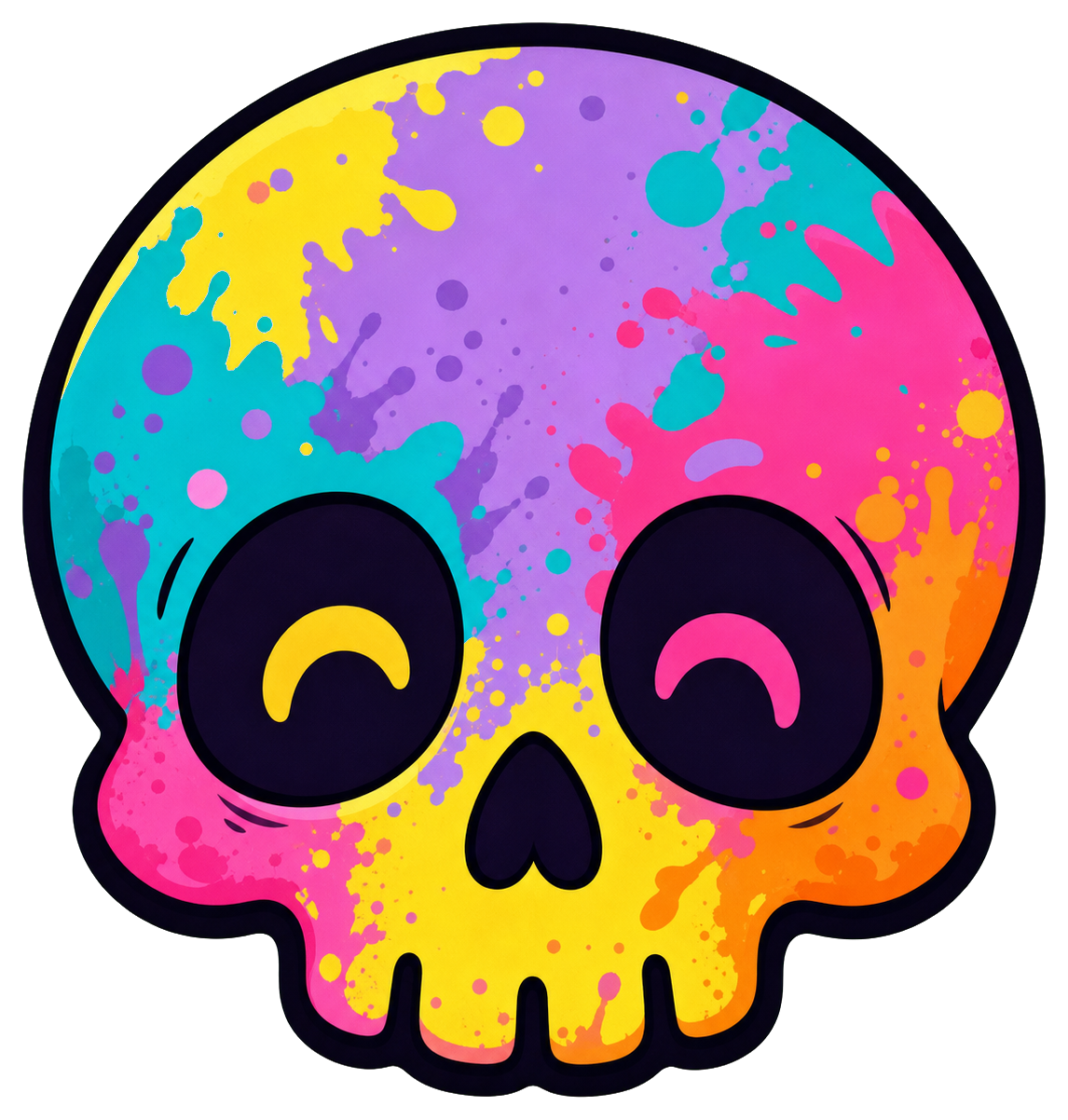 Preview for Colorful Graffiti Skull Sticker