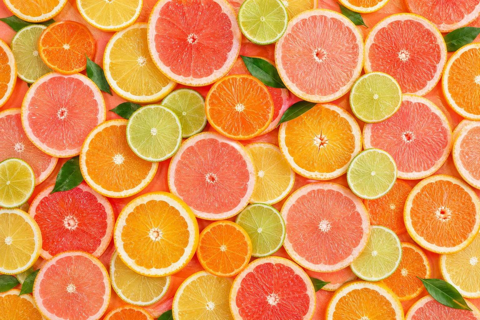 Preview for Coral Pink Lemon Lime Scatter Background