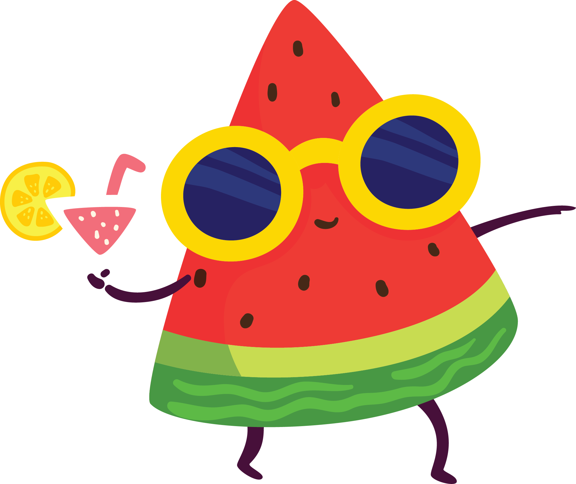 Preview for Fun-watermelon-cocktail-character-summer-sticker-ba6bf