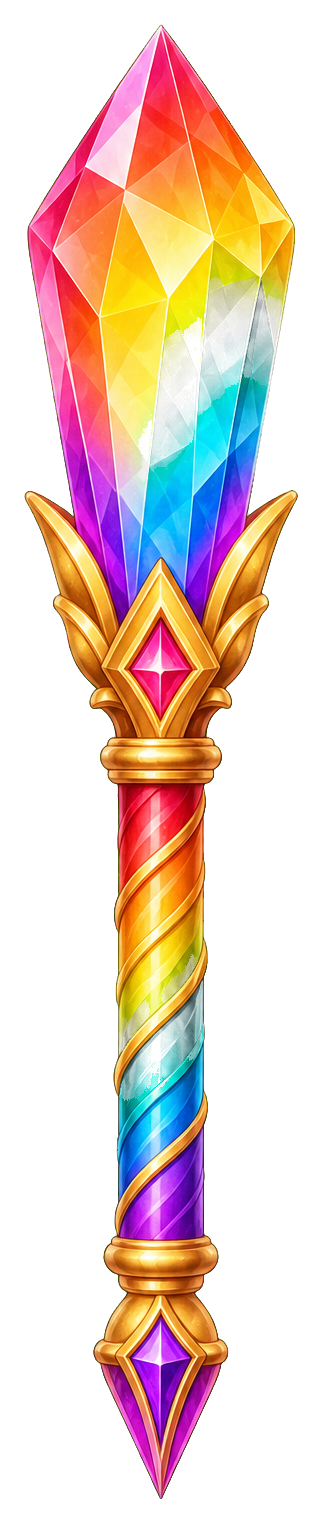 Preview for Rainbow Crystal Wand Sticker